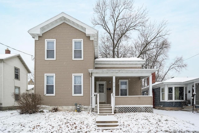 view of front of home featuring a porch