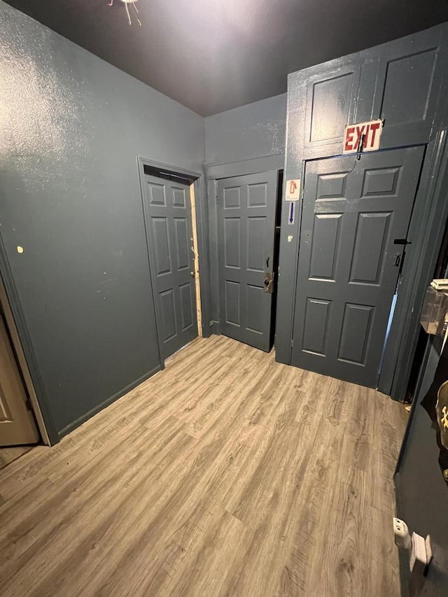 foyer entrance featuring light hardwood / wood-style flooring