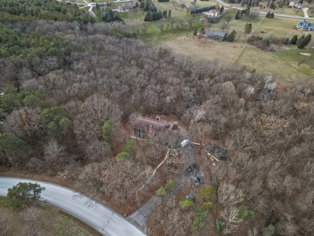 drone / aerial view featuring a rural view