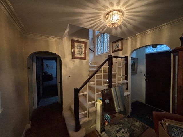 stairs with ornamental molding