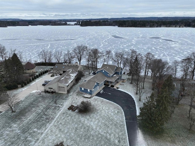 view of snowy aerial view