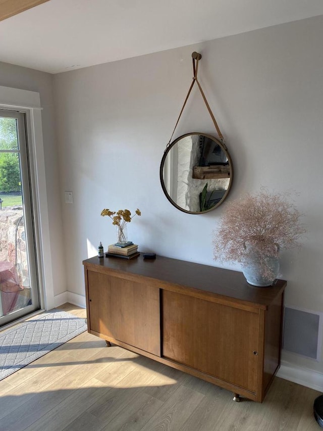 office featuring light hardwood / wood-style flooring