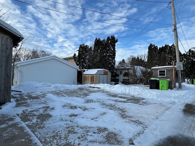 view of snowy yard