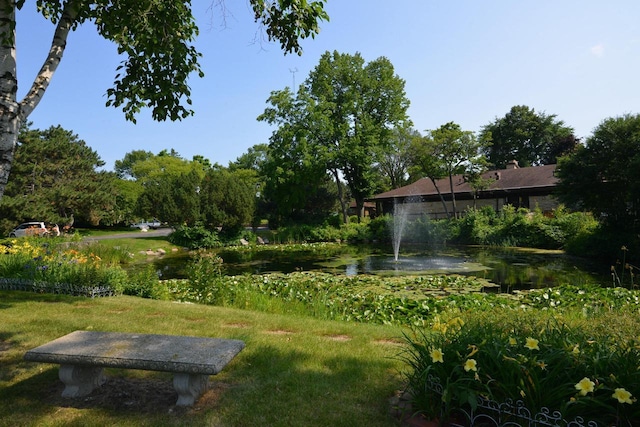 view of yard featuring a water view