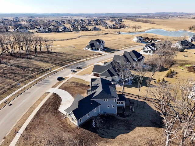 aerial view with a rural view