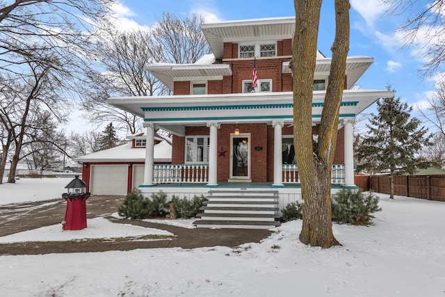 view of front of house with a porch