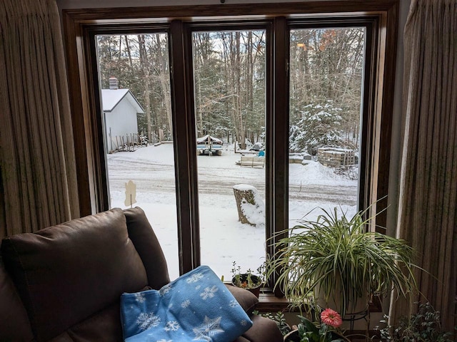 view of doorway to outside