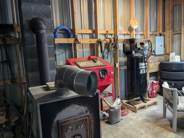 utility room featuring electric panel