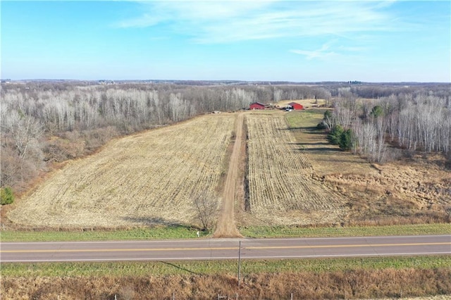 drone / aerial view with a rural view