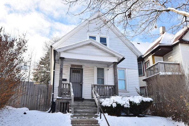 bungalow-style house featuring a porch