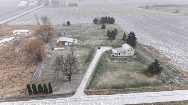 drone / aerial view with a rural view