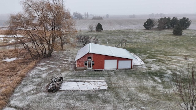 aerial view featuring a rural view