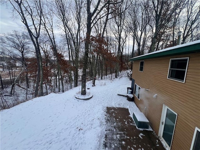 view of snowy yard