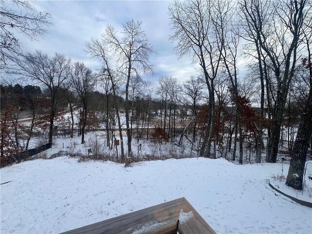 view of snowy yard