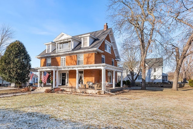 view of front of home with covered porch