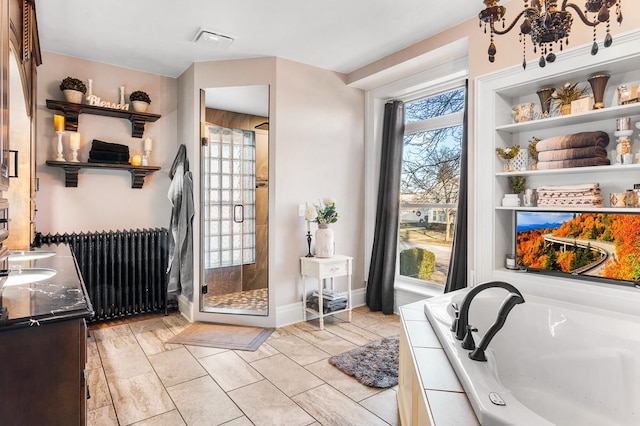 doorway featuring radiator
