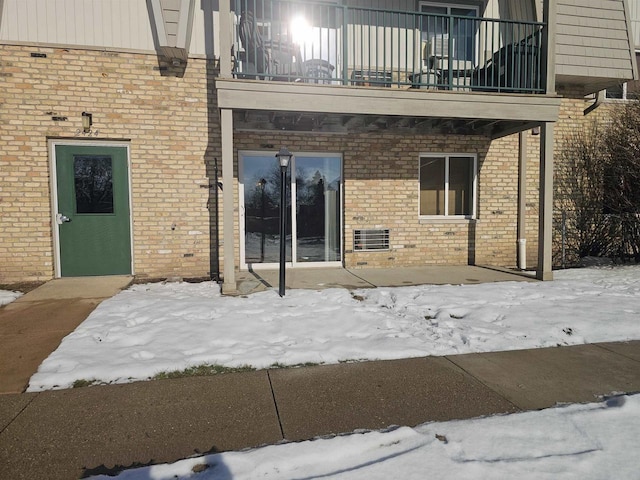 exterior space with a balcony