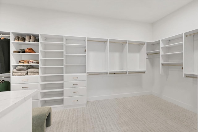 spacious closet with tile patterned flooring