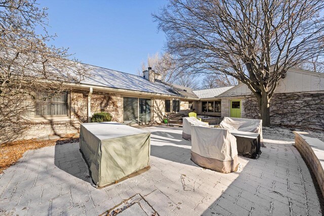 view of patio with grilling area