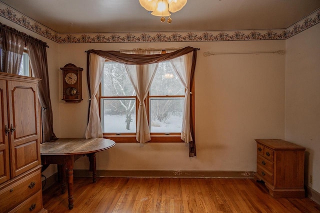 unfurnished room with wood-type flooring