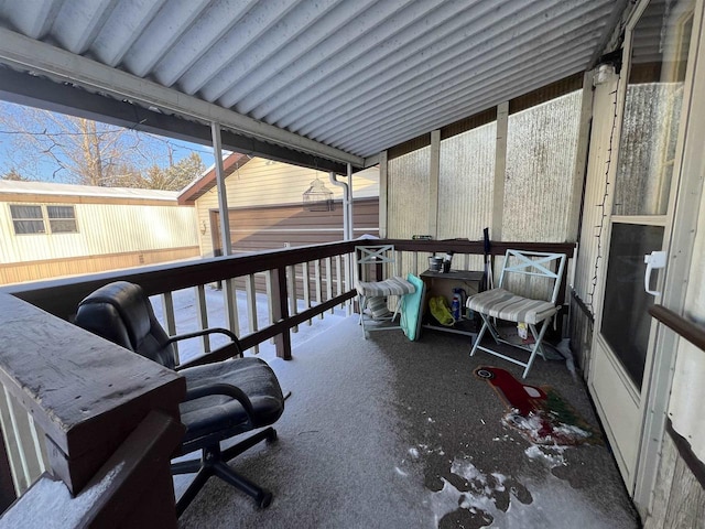 view of sunroom / solarium