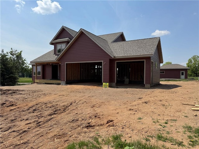 425 Thompson St, Bloomer, WI 54724 - view of front facade featuring an attached garage and a shingled roof