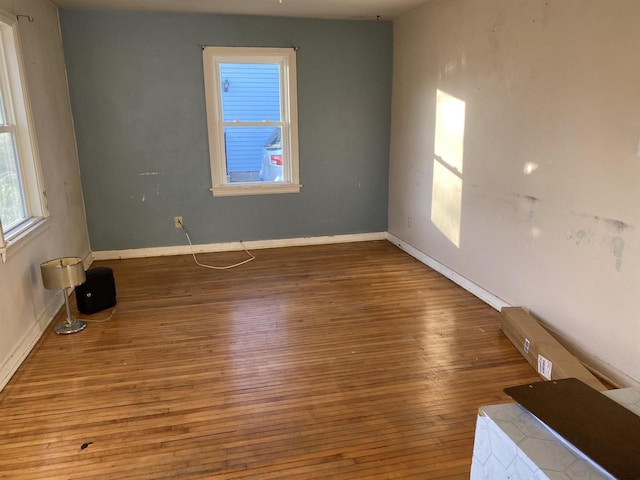 empty room featuring hardwood / wood-style floors