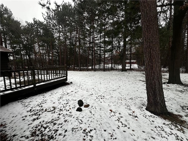 view of snowy yard