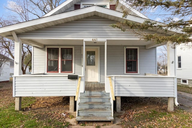 bungalow-style home with covered porch