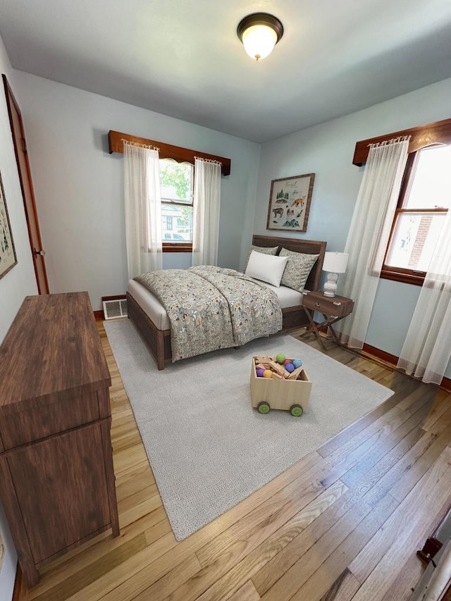 bedroom featuring light hardwood / wood-style floors