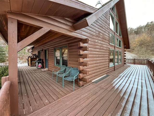 view of wooden terrace