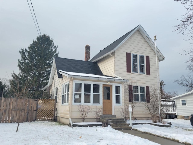 view of front of home