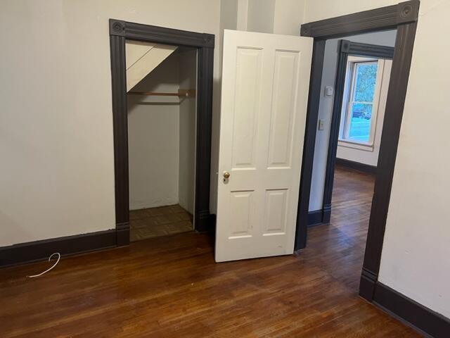 interior space featuring dark wood-type flooring