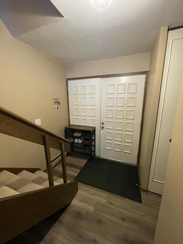 entrance foyer featuring hardwood / wood-style floors