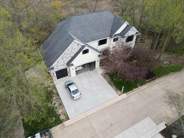 birds eye view of property