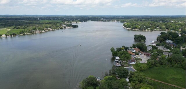 6461 Blue Heron Pointe Dr, Waterford, WI 53185 - birds eye view of property featuring a water view