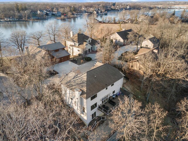 6461 Blue Heron Pointe Dr, Waterford, WI 53185 - birds eye view of property with a water view
