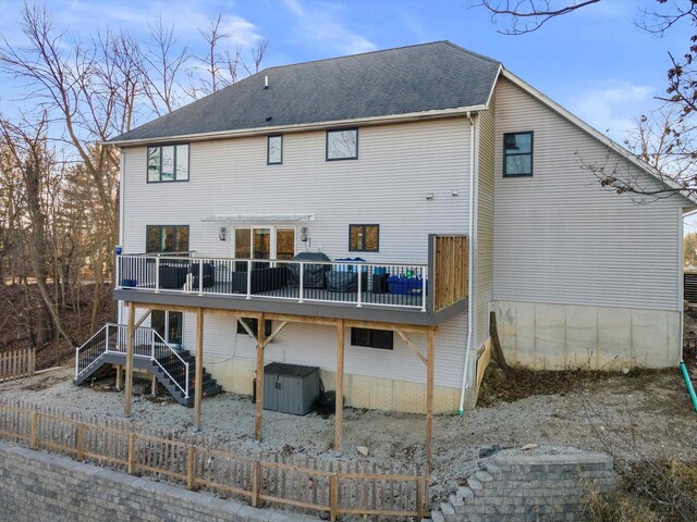 6461 Blue Heron Pointe Dr, Waterford, WI 53185 - back of property with a deck