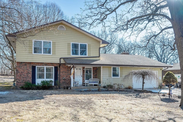 front of property featuring a garage