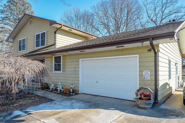 view of home's exterior featuring a garage