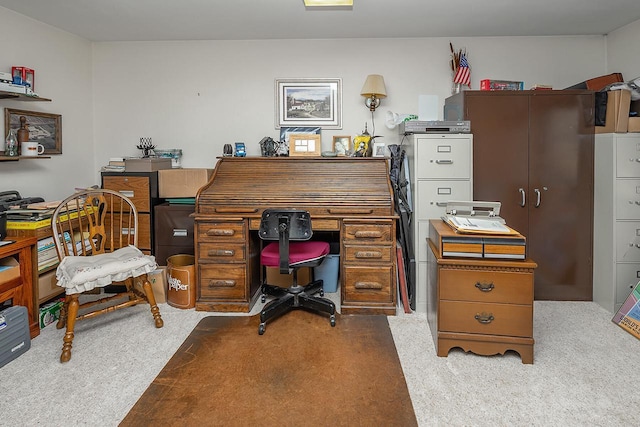 view of carpeted office