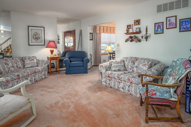 view of carpeted living room