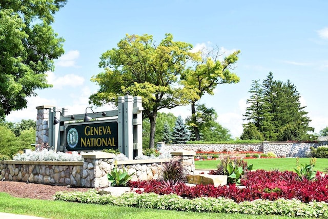 view of community sign