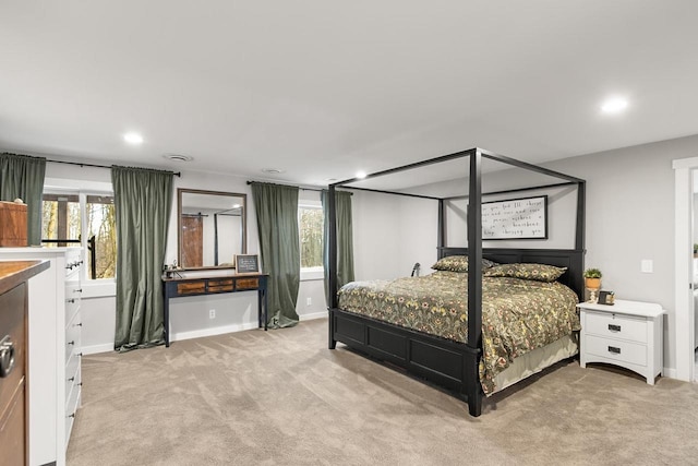 view of carpeted bedroom