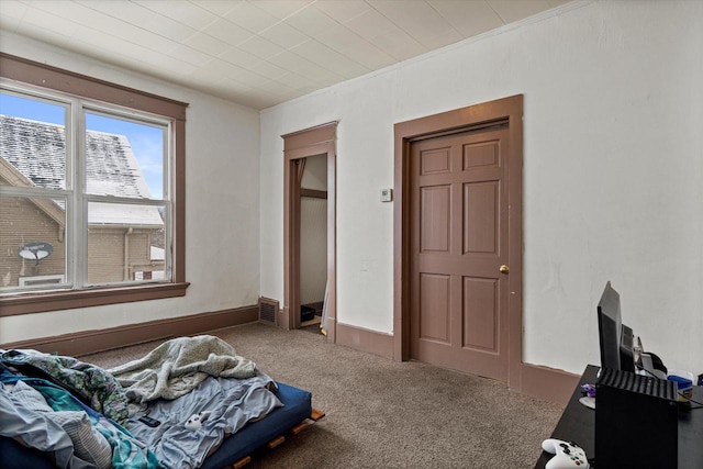 bedroom with carpet floors