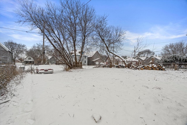 view of snowy yard