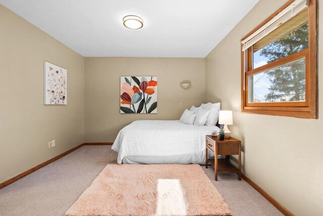 2022 27th St, Monroe, WI 53566 - bedroom featuring light carpet and baseboards