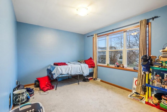 bedroom with carpet flooring