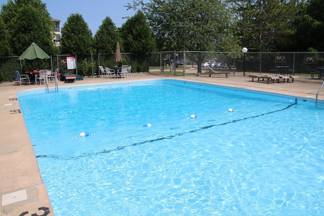 view of pool with a patio area