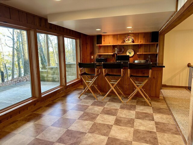 N7859 Lakeside Park Rd, Elkhart Lake, WI 53020 - bar featuring plenty of natural light and wooden walls